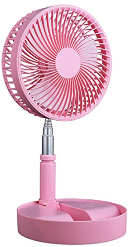 Tragbarer oszillierender Standventilator 3600mAh Faltbarer Ventilator Tischventilator Standventilator Unterstützung 4 Windgeschwindigkeiten 180° Umkehrdrehung Ventilator Wiederaufladbarer Ventilator