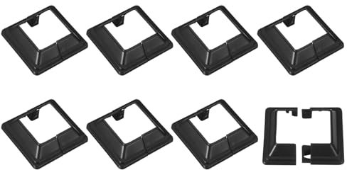 sourcing map Post Skirt, 8pcs 40x40mm/1.6x1.6 Plastic Split Style Post Base Cover Trim Skirt for Fence Stair Handrail Railing Porch,72x72mm/2.8x2.8(Overall)