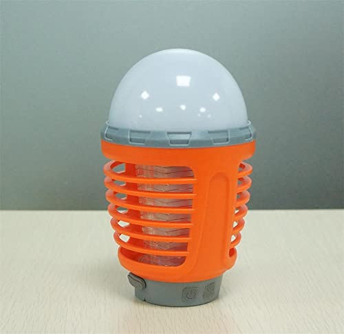 Lampe Anti-Moustique extérieure, Anti-Moustique de Camping électrique, Lampe Anti-Moustique Portable 3 en 1 Lampe LED (Orange)