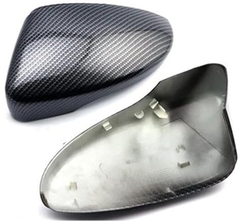 Spiegelkappen Carbon Look Seitenspiegelabdeckung Für VW Für Golf 7,5 MK7 7 Für GTD R Für GTI 6 Für Passat B7 CC Für Scirocco Polo 6R 6C MK6 Kappe Für Jetta 6 MKVI Spiegelabdeckung(Farbe:Carbon Pattern