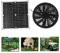 Dpofirs Kit de Ventilateur à Panneau Solaire, Ventilateur à énergie Solaire de 10 Pouces 100 W, Panneau Solaire étanche, Boîtier de Ventilation Rond, Ventilateur D'extraction,