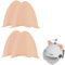 UENXRXE 4 Stück Helm ohren Motorradhelm Katzenohren, Motorradhelm ohren,Katzenohren Motorradhelm Dekorative, Niedliches Helmzubehör Ohren（Rosa） (Rosa)