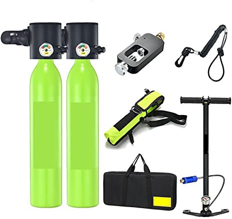 MEIVIYA 0.5L Nouvelle Plongée Mini Bouteille D'oxygène Plongée Enseignement Respiration sous-Marine Équipement De Plongée Respiration(Groen)