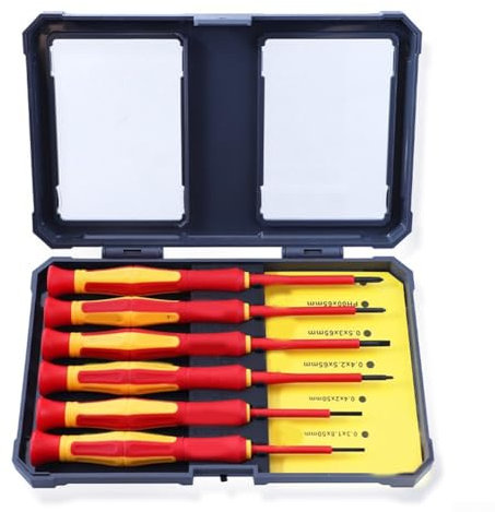 6PCS 1000V Insulated Electricians Screwdriver Set, Screwdriver Combination With Ergonomic Handles For Electrical, Circuit Breakers, Electronics