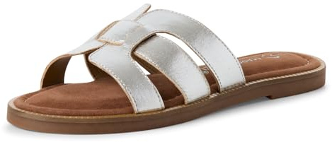 Marco Tozzi Damen Sandale weiches Feel Me Fußbett Leder Sommerlich