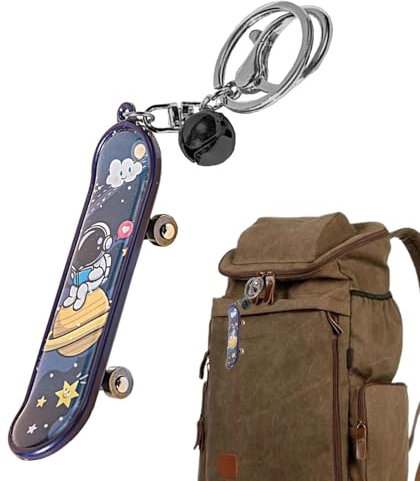 Finger Toy Skateboards – Skateboard-Taschen-Etikett, Reißverschlussetikett für Skateboard | Modischer Schlüsselanhänger als Schulbelohnung, Geburtstag, Halloween, Weihnachtsgeschenke.