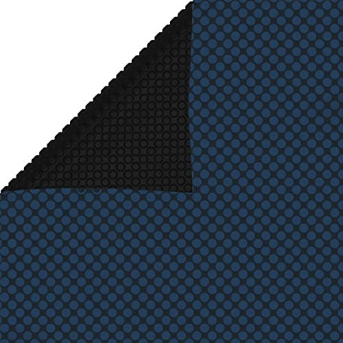 Telo di copertura solare per piscina, 400 x 200 cm, in polietilene, colore: nero e blu, telo di copertura per piscina