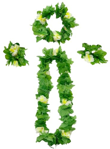 douyif Blumenkette Hawaii Kette 4 Stück Tropische Pflanzen Blätter Girlande Tropische Hawaii Hawaiiketten Für Aloha Luau Party Geburtstags Karnevals Hawaii Party Deko Strandurlaub (c Blatt Blume)