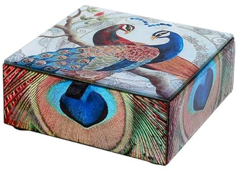 GMBYLBY Versatile Jewelry Storage Box Stylish Glass Jewelry Container Strorage Box For Rings And Necklaces Collection