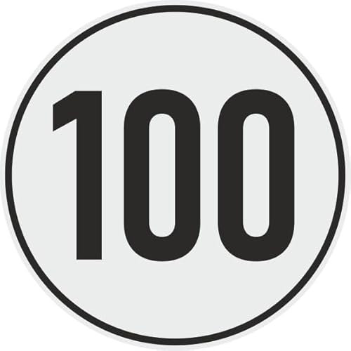 U24 Aufkleber 100 km/h Autoaufkleber Ø 10 cm Sticker Konturschnitt Geschwindigkeitsaufkleber
