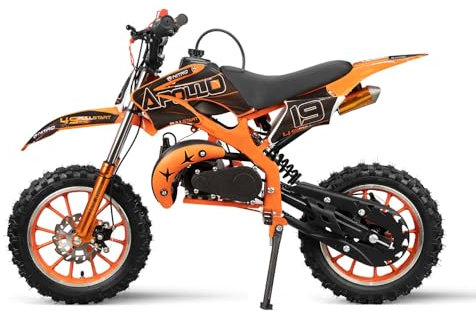 Nitro Motors Apollo Dirtbike, 49cc, 2-Takt Motor, 10 Zoll Räder, 50 km/h (Orange)