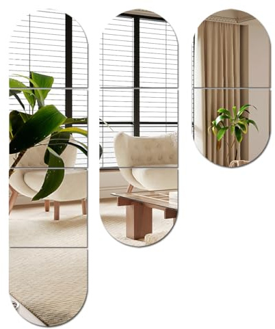 HD-Acryl-Spiegel-Aufkleber für Wände, sicherer Spiegel, selbstklebend, Wandmontage, Make-up, großes Ganzkörpertraining, Fitnessstudio, Flur, Kinderzimmer, Dekor-Fliesen (4)