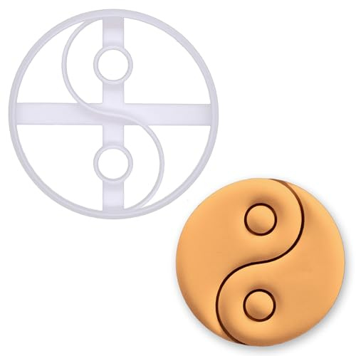 BAKERLOGY Klassisches Yin Yang Symbol Ausstechform – Plätzchenform für Tai Chi, Zen & Achtsamkeit