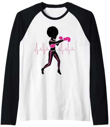 Brustkrebs Black Girl Magic Afro Frauen braune Haut Raglan