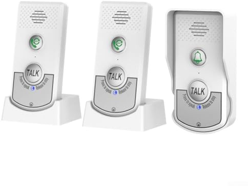 Wireless Intercom Doorbell System Featuring, 1000m Range Two Indoor Receivers Outdoor Unit Reliable Two-Way Audio, for Homes Villas Multi-Storey Properties