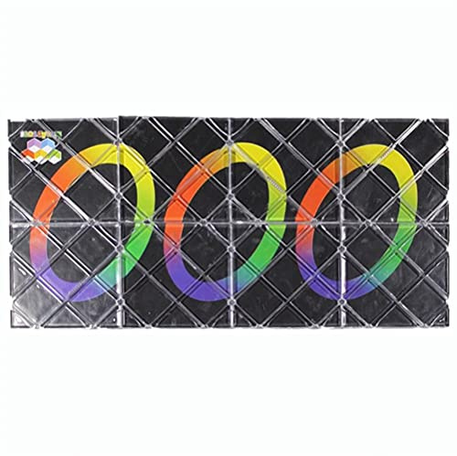 RiToEasysports Puzzle-Würfel, Hand-Auge-Koordination, Magischer Falt-Puzzle-Würfel, Twisty für und Erwachsene (schwarz B)