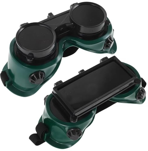 DONFAMDS 2 piezas Gafas de Soldadura Protección Ocular Profesional Anti-impacto Anti-polvo con Marco para Soldadura Eléctrica y Corte