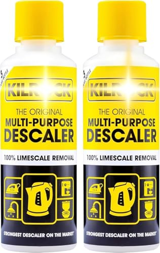 Kilrock Big K Multi-Purpose Descaler 2x250ml (6 Doses) - Kilrock Limescale Remover to Descaling Kettles, Shower Heads & Coffee Machines - Biodegradable and Phosphate Free
