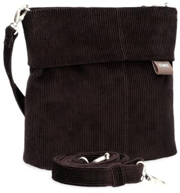 Zwei MADEMOISELLE.M M8 Umhängetasche Crossbody Bag Schultertasche (cord-espresso)