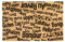 CKB LTD® BONJOUR, AU REVOIR Novelty DOORMAT Unique Doormats Front/Back Door Mats Made with a non-slip PVC backing - Natural coir - Indoor & Outdoor