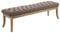 CLP Sitzbank Ramses mit hochwertiger Polsterung und Stoffbezug I Bank mit antik-Hellen Holzbeinen I Holzbank mit Einer Sitzhöhe von: 46 cm, Farbe:Taupe, Größe:150 cm