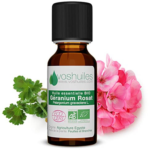 Voshuiles - Aceite Esencial Geranium Rosat Orgánico 5ml