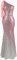Angel-fashions Da Donnas simmetrico Nastro Graduale Lustrino Sirena Vestito Lungo (XXL, Rosa Argento)