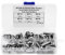 Akozon 60PCS M6 Vis Tete Bombée Boulon Poelier Inox de Tailles Différentes Tete Hexagonale de Coffrets boulons et écrous avec boîte en plastique