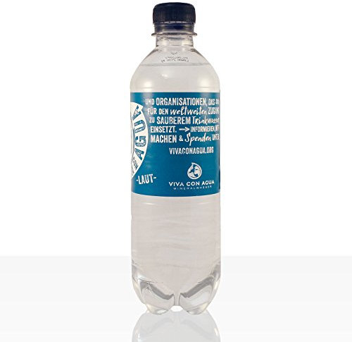 Viva Con Agua Mineralwasser laut, PET Flasche 18 x 0,5l mit Kohlensäure - pfandfrei