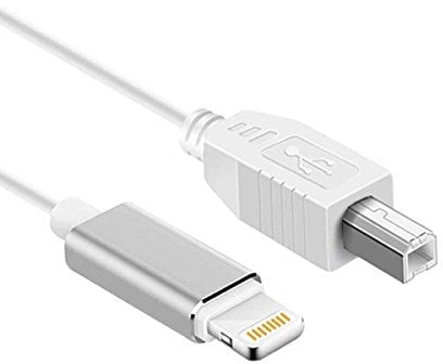 MIDI Cable for iPhone, USB 2.0 Cable Type B Midi Cable for iPhone/iPad / iPod Controller, Interconnections Converter Midi Keyboard,Audio Interface, USB Microphone and More, 3.3Ft