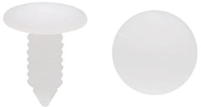 sourcing map 100 Stücke Universal 6mm Lochdurchmesser weiß Kunststoff Auto Kotflügel Nieten Befestigungshalter