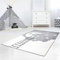 Kinderteppiche Wolke Mond Grau Glanzgarn 120x170cm Kinderzimmer