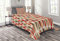 ABAKUHAUS Retro Tagesdecke Set, 70er Jahre Retro-Stil, Set mit Kissenbezug Romantischer Stil, für Einzelbetten 170 x 220 cm, Mehrfarbig