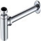 GRIFEMA COMPLENTO-G103 Sifone per Lavabo Bagno (1-1/4 x ø 32 mm, 340 mm), Sifone per Bidet in Ottone con Tenuta, Cromato