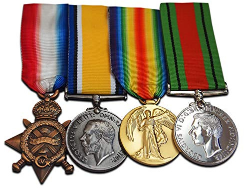 Trikoty Medaillen aus dem 1. Weltkrieg 1914–15 Star British War Victory & Defence Medaille Royal Navy Army Armed Forces Geschenk