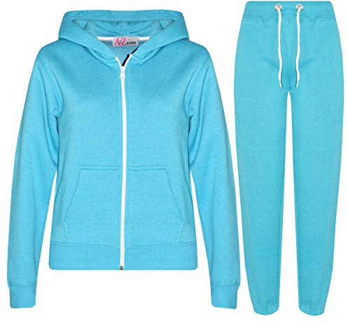 A2Z 4 Kids Grey Plain Tracksuit Hoodie with Joggers Jogging Suit Sweatpants Sports Activewear Set for Children Girls Boys Age 2-13 Years