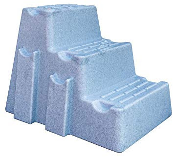 Brama West Aufstiegshilfe 3 Stufen mit Hindernissauflage (hellgrau)