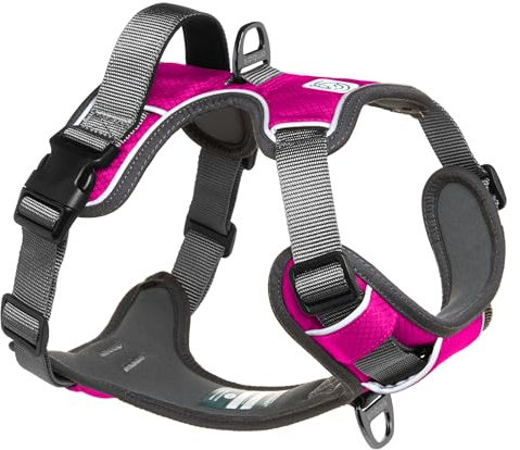 Embark Pets Adventure Dog Harness, No Pull Adjustable Puppy Harness with 2 Leash Clips. Anti Pull Dog Harness Front & Back with Control Handle, Soft & Padded Vest for XS, Small, Medium & Large Dogs UK