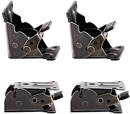 INCREWAY Foldable Support, 4pcs 90° Metal Foldable Bracket Self-Locking Hinge Leg Fittings and Corner Brace with Screws, for Folding Legs,Workbench,Down Desk Extension (Black Bronze)
