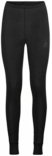 Odlo Damen Thermo Leggings Active Warm Thermounterwäsche Skiunterwäsche Thermohose Funktionsunterwäsche Lange Hose, Schwarz, S EU