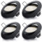 Brandson - 4x LED Deckenspot dimmbar Einbaustrahler schwenkbar - Ultra Flache Spots Einbauleuchte - Einbauspot Deckenstrahler - Abstrahlwinkel 120 Grad - 230V - schwarz