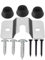 10PCS Halterung Für Dartscheibe, Wandbefestigung, Haken Zum Aufhängen, Schrauben-Set Wandhalterung Und Schraubenset Mit 3 Pads, Ersatz Für Die Montage Der Dartscheibe