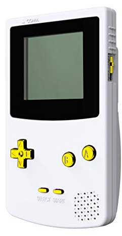eXtremeRate Ersatz Premium Tasten für GBC Gameboy Color Console, Glossy Knöpfe A/B/D-Pad/Power/Select/Start Buttons Set kompatibel mit Nintendo Gameboy Color(Chrome Gold)-KEIN Console enthalten