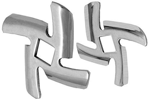 Wolfcut 1 Stück INOX Kreuzmesser Gr.5 -für Fleischwolf Braun KGZ3 4195 4242,KGZ31, KGZ,Power Plus G1300