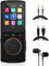 MP3 Player 32GB with Bluetooth, Line-in rip Music, Lossless Sound, Sleep Timer, FM, Long Battery Life.Black, Matte