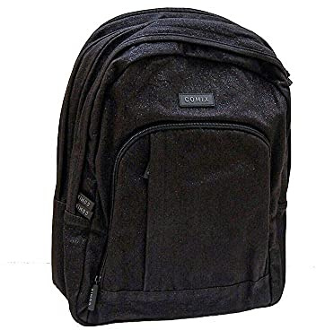 COMIX Zaino Organizzato Glitter Black Special, L