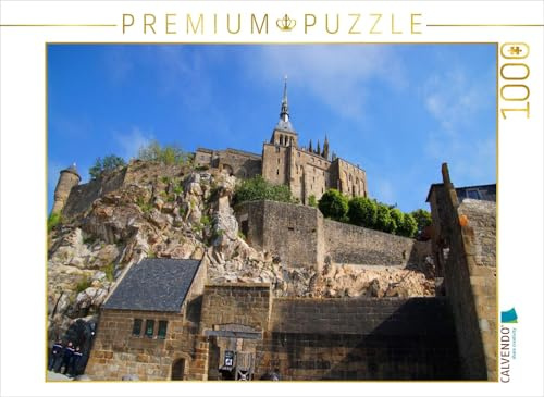 CALVENDO Puzzle Le Mont-Saint-Michel - Blick empor auf den Klosterberg | 1000 Teile Lege-Größe 64 x 48 cm Foto-Puzzle für glückliche Stunden