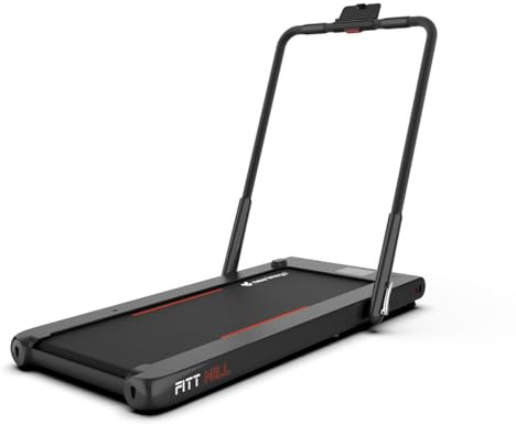 New Image FITT Mill - Foldable Motorised Indoor Treadmill & Walking Pad for At Home Workouts - Remote Control Speed Setting - Built-In Bluetooth Speaker - Phone/Tablet Holder - Lightweight & Portable