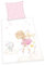 Herding Little Fairy Bettwäsche-Set, Kopfkissenbezug 80 x 80 cm, Bettbezug 135 x 200 cm, Mit Knopfverschluss, 100% Baumwolle/Flanell, Rosa/ Weiß