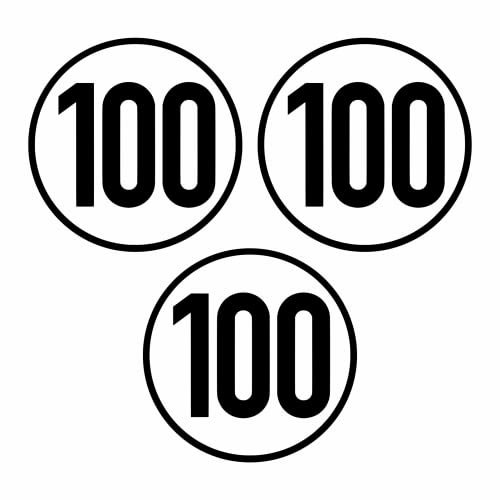 tradercat Auto Aufkleber Anhänger Wohnmobil LKW Bus 100 km/h kmh Geschwindigkeit - 20cmx20cm - für alle Oberflächen - Heckklappe, etc. - Digitaldruck (3)